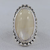 Osmina Mabe Pearl 925 Sterling Silver Designers Ring