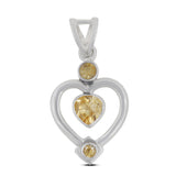 Citrine Pendant 925 Sterling Silver Gemstone