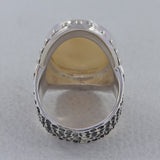 Osmina Mabe Pearl 925 Sterling Silver Designers Ring