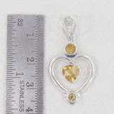 Citrine Pendant 925 Sterling Silver Gemstone