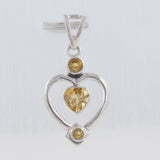 Citrine Pendant 925 Sterling Silver Gemstone