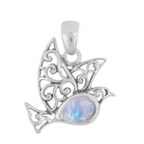 925 Silver Rainbow Moonstone Pendant