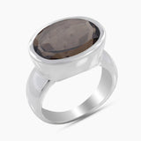 925 Sterling Silver Citrine Men's Ring