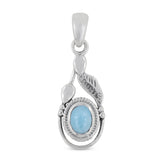 925 Sterling Silver Larimar Pendant