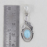 Larimar Pendant 925 Sterling Silver