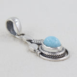 925 Sterling Silver Larimar Pendant