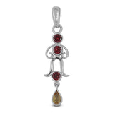 925 Silver Garnet Pendant