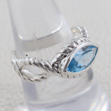 Blue Topaz  Silver Ring