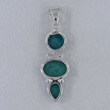 Rainbow Moonstone Silver Pendent