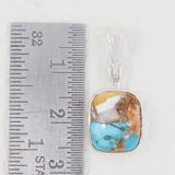 Turquoise Spiny Oyster Pendant 925 Sterling Silver