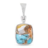 Turquoise Spiny Oyster Pendant 925 Sterling Silver