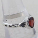 Garnet Gemstone Sterling Silver Women Ring Jewelry