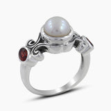 925 Sterling Silver Pearl Women's Rings
