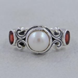 925 Silver Pearl Women's Ring
