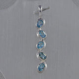 925 Silver Blue Topaz Pendant