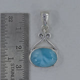 Larimar Gemstone Pendant 925 Sterling Silver