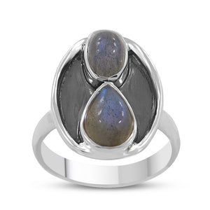925 Sterling Silver Labradorite Ring