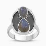 925 Sterling Silver Labradorite Rings