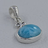 Larimar Gemstone Pendant 925 Sterling Silver