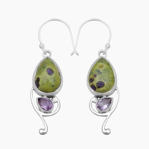 Tasmanian Serpentine Silver Earrings