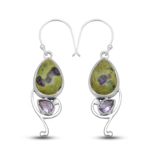 Tasmanian Serpentine Silver Earrings