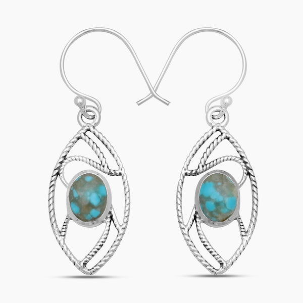 Mexican Turquoise Silver Earrings