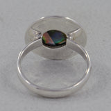 Abalone Shell Sterling Silver Textured Ring