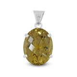 Lemon Quartz 925 Sterling Silver Pendant