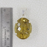 Lemon Quartz 925 Sterling Silver Pendant