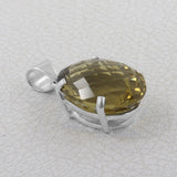 Lemon Quartz 925 Sterling Silver Pendant