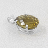 Lemon Quartz 925 Sterling Silver Pendant