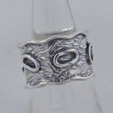 Vintage 925 Sterling Silver Wide Band Ring