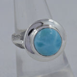 Natural Rainbow Moonstone Silver Ring