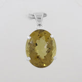 Lemon Quartz 925 Sterling Silver Pendant