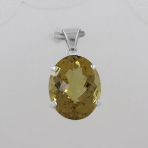 925 Silver Lemon Quartz Pendant