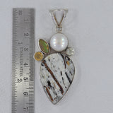 Astrophyllite Gemstone Silver Pendant