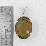 Bear Quartz Gemstone Silver Pendant