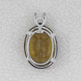 Bear Quartz Gemstone Silver Pendant