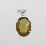 Bear Quartz Gemstone Silver Pendant