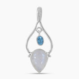 Rainbow Moonstone Silver Pendants