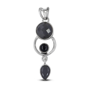 925 Sterling Silver Black Onyx Pendant