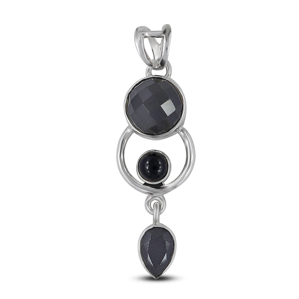 925 Sterling Silver Black Onyx Pendant