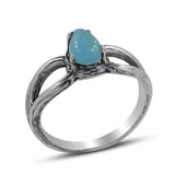 925 Sterling Silver Larimar Gifted Ring