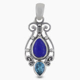 Tiger Eye & Citrine Silver Pendants