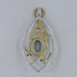 925 Sterling Silver Blue Topaz Pendant