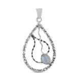 925 Silver Rainbow Moonstone Pendant