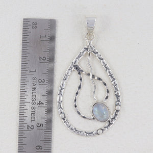 925 Silver Rainbow Moonstone Pendants