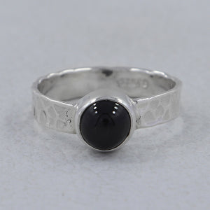 925 Sterling Silver Black Star Ring