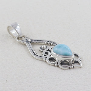 925 Sterling Silver Larimar Pendant