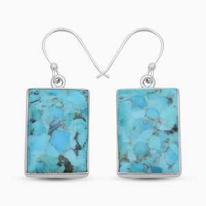 Arizona Turquoise Silver Earrings